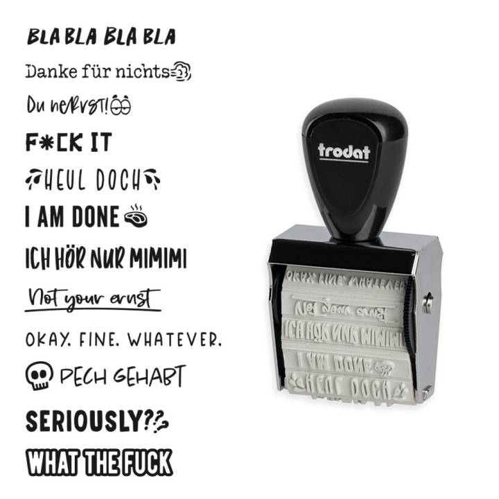 trodat® Creative Mini Stempel + Kissen Set - Böse Sprüche trodat® Creative Mini Stempel + Kissen Set - Böse Sprüche