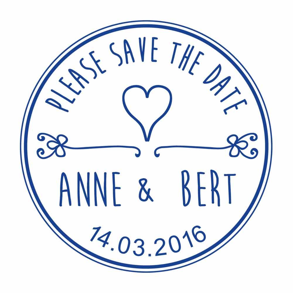 Motivstempel Hochzeit  9 save the date