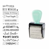 trodat® Creative Mini Stempel + Kissen Set Beste Wünsche