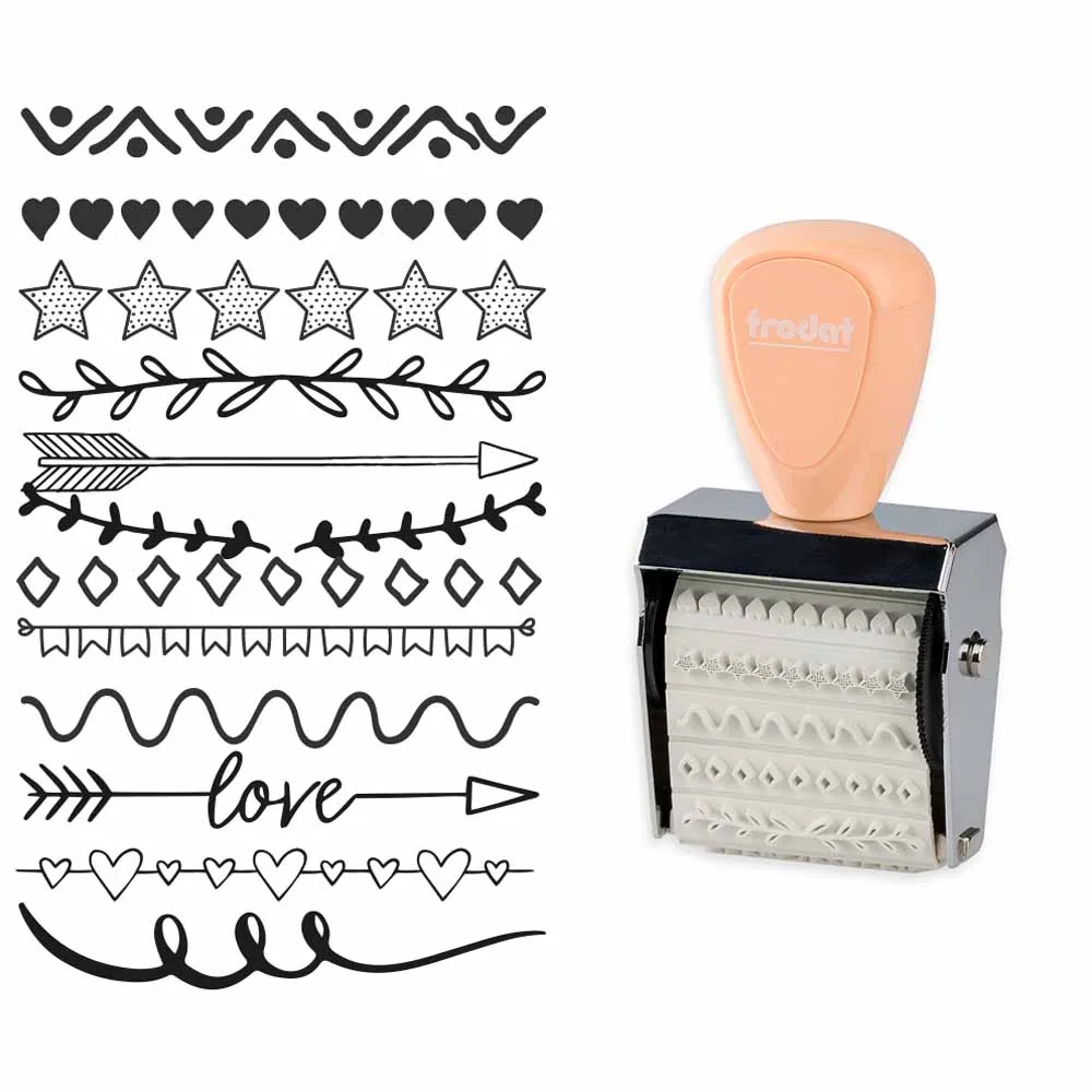 trodat® Creative Mini Stempel + Kissen Set Zierleisten