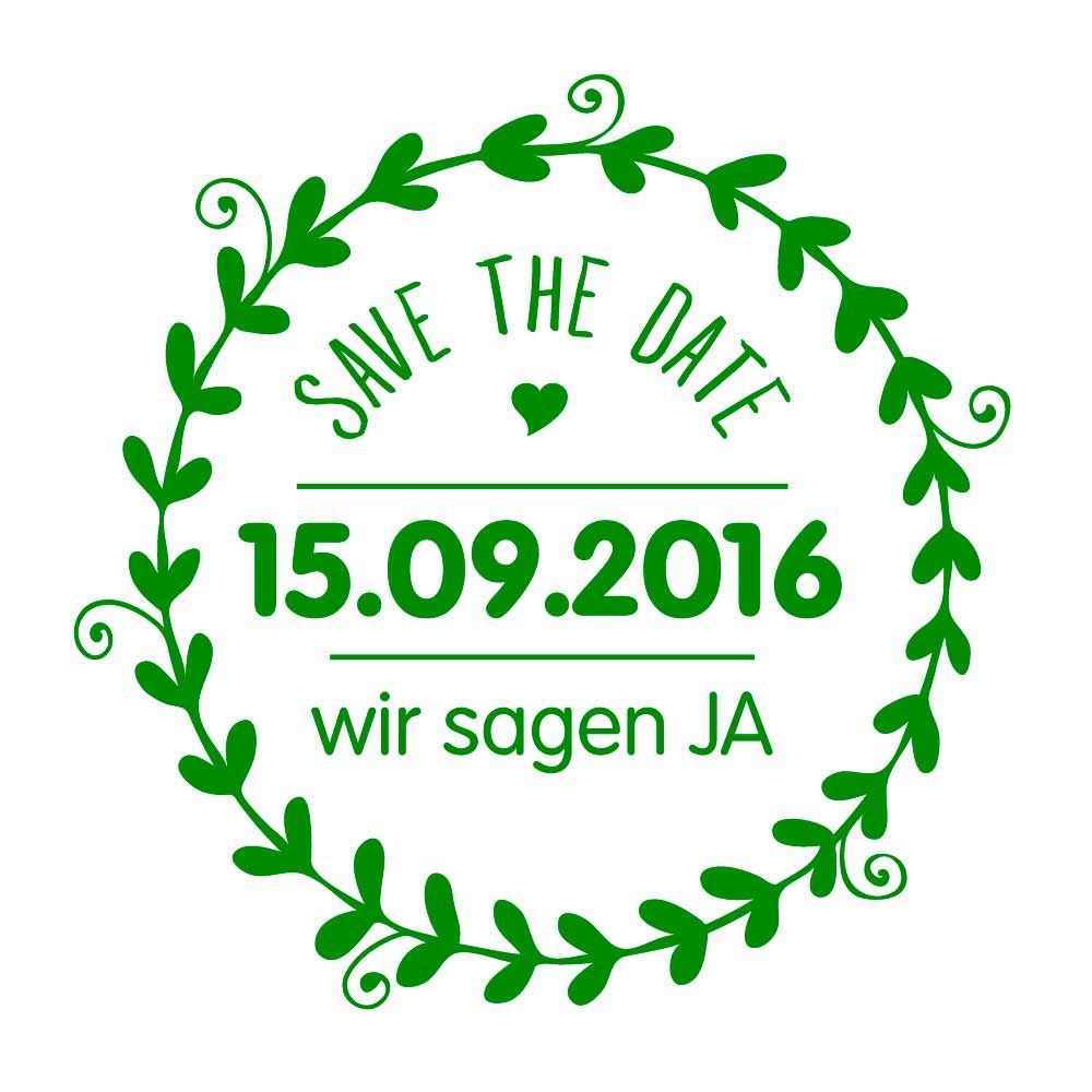 Motivstempel Hochzeit  19 save the date