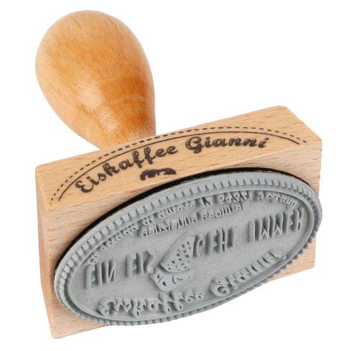 Holzstempel 60x40 mm oval