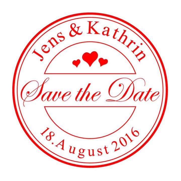 Motivstempel Hochzeit 2 "Save the Date"