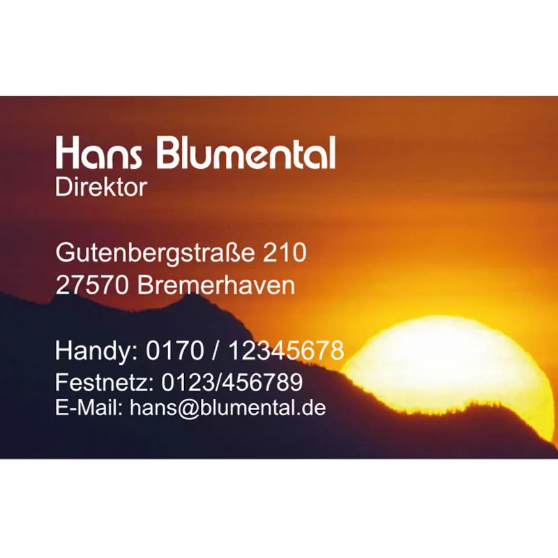 Visitenkarten individuell