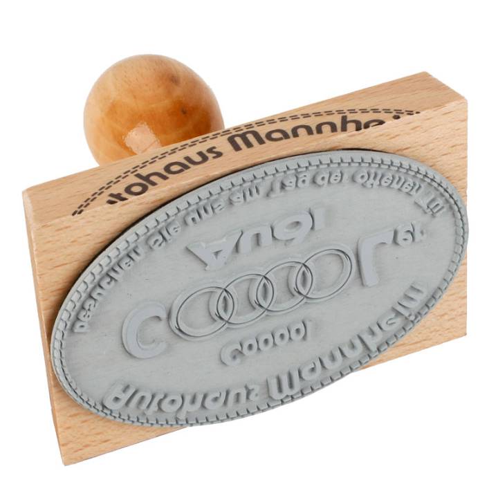 Holzstempel 100x70 mm oval