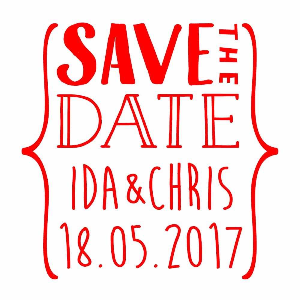 Motivstempel Hochzeit  18 save the date